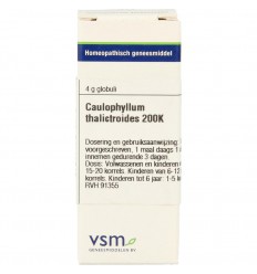 VSM Caulophyllum thalictroides 200K 4 gram globuli