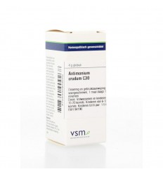 VSM Antimonium crudum C30 4 gram globuli