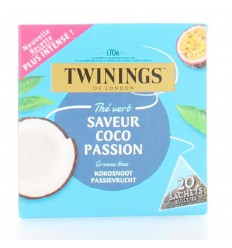 Twinings Zwarte thee kokosnoot passievrucht 20 zakjes