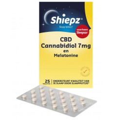 Shiepz CBD cannabidiol 7 mg en melatonine 25 stuks
