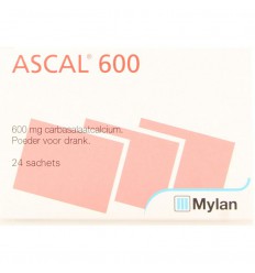 Ascal Carbasalaatcalcium poeder 600 mg 24 sachets