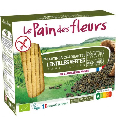 Crackers Pain Des Fleurs groene linzen biologisch 150 gram kopen