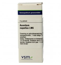 VSM Aconitum napellus LM6 4 gram globuli