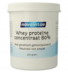 Nova Vitae Whey proteine concentraat 80% 500 gram
