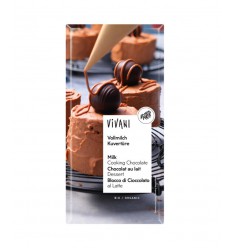 Vivani Couverture smeltchocolade melk biologisch 200 gram