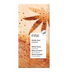 Vivani Chocolade wit hennep karamel biologisch 80 gram