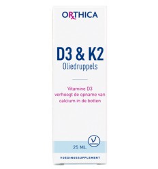 Orthica D3 & K2 Oliedruppels 25 ml