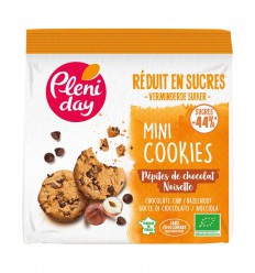 Pleniday Chocolate chip cookie hazelnoot mini-44%suiker 150 gram
