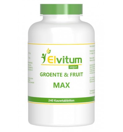 Supplementen Elvitum Groente en fruit max 240 kauwtabletten kopen