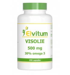 Elvitum Visolie 500 mg omega 3 30% 200 capsules
