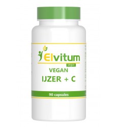 Elvitum IJzer met vitamine C vegan 90 capsules