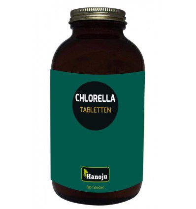 Chlorella Hanoju 400 mg glas flacon biologisch 800 tabletten kopen