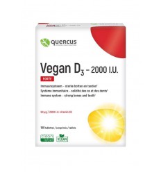 Quercus Vegan D3 2000IU 100 tabletten