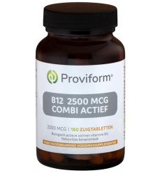 Proviform Vitamine B12 2500 mcg combi actief 180 zuigtabletten