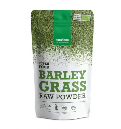 Gerstegras Purasana barley grass poeder biologisch 200 gram kopen