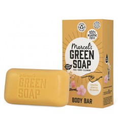Marcels Green Soap Shower bar vanilla & cherry 150 gram