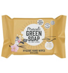 Marcels Green Soap Hand wipes vanilla & cherry blossom 15 stuks