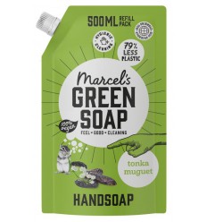 Marcels Green Soap Handzeep tonka & muguet navul 500 ml