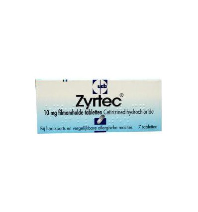 Zyrtec Cetirizine dihydrochloride 7 tabletten
