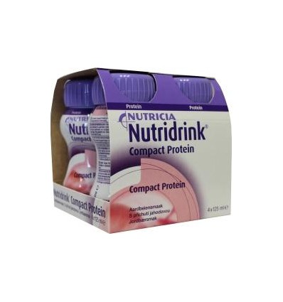 Nutridrink Compact proteine aardbei 125 ml 4 stuks