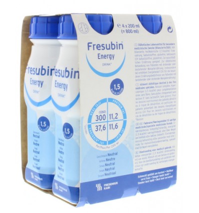 Fresubin Energy drink neutraal 200 ml 4 stuks