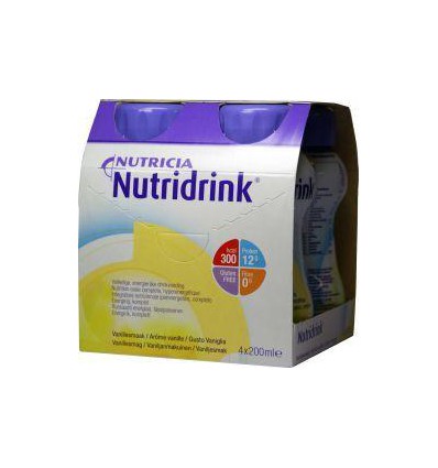 Nutridrink Vanille 200 ml 4 stuks