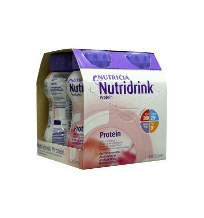 Nutridrink Protein aardbei 200 ml 4 stuks