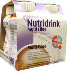 Nutridrink Multi fibre chocolade 200 ml 4 stuks