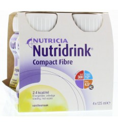 Nutridrink Compact fibre vanilla 125 ml 4 stuks