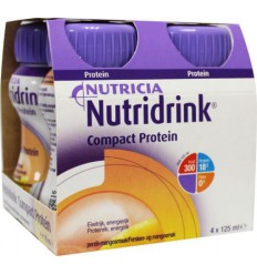 Nutridrink Compact proteine perzik/mango 125 ml 4 stuks