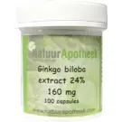 Natuurapotheek Ginkgo biloba 24% 160 mg 100 capsules
