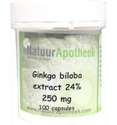 Natuurapotheek Ginkgo biloba 24% 250 mg 100 capsules