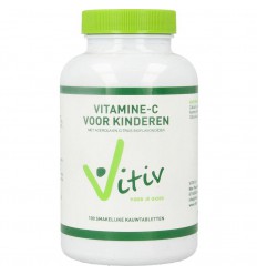 Vitiv Kinder vitamine C zuurvrij 120 mg 100 kauwtabletten