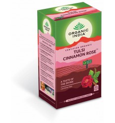 Organic India Tulsi cinnamon rose thee biologisch 25 zakjes