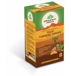 Organic India Tulsi turmeric ginger thee biologisch 25 zakjes