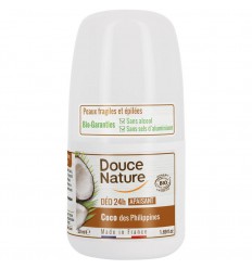 Douce Nature Deodorant roll on met kokos 24h biologisch 50 ml