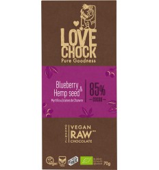 Lovechock Blueberry hempseed biologisch 70 gram