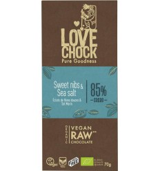 Lovechock Sweet nibs & seasalt biologisch 70 gram