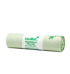 Biomat wastebag compostable 240 liter 10 stuks