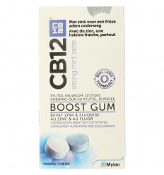 CB12 Mondverzorging boost kauwgom strong mint 10 stuks