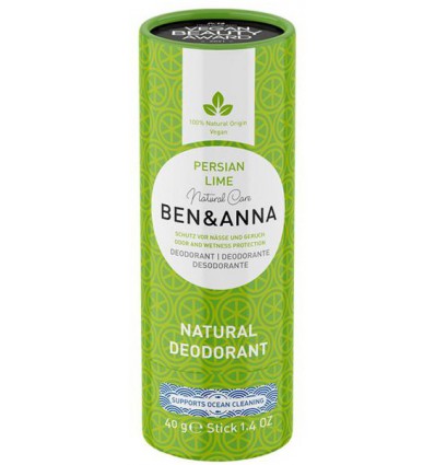 Ben & Anna Deodorant persian lime papertube 40 gram