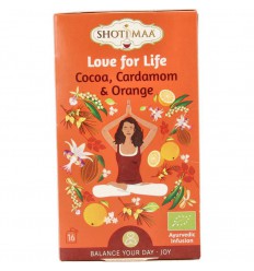 Shoti Maa Love for life cocoa, cardamom & orange 16 zakjes
