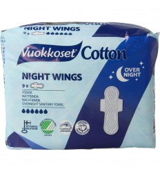 Vuokkoset Maandverband nacht wings organisch katoen 12 stuks