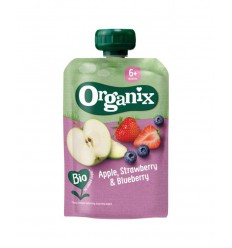 Organix Apple strawberry blueberry 6+ maanden 100 gram
