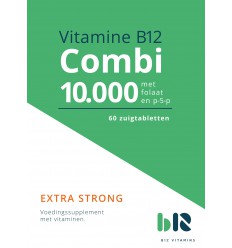 B12 Vitamins B12 Combi 10000 met folaat/P5P 60 tabletten