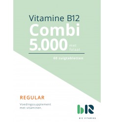 B12 Vitamins B12 Combi 5000 met folaat zonder B6 60 tabletten
