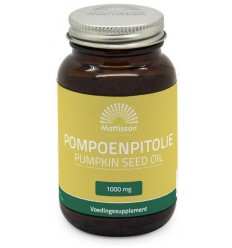Mattisson Pompoenpitolie met vitamine E 1000 mg 60 capsules