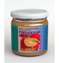 Monki Pindakaas crunchy met zout 330 gram
