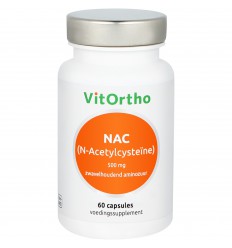 VitOrtho NAC N-Acetyl cysteine 500 mg 60 capsules