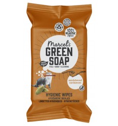 Marcels Green Soap Cleansing wipes sandelhout & kardemom 60 stuks